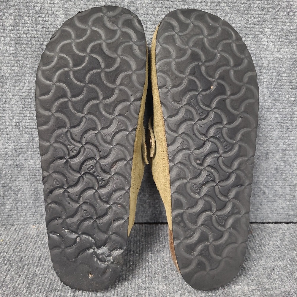 Birkenstock Boston Shearling Clogs EU 41 /Ladies 10 Sage Green Suede Shoes Mules - Picture 15 of 16